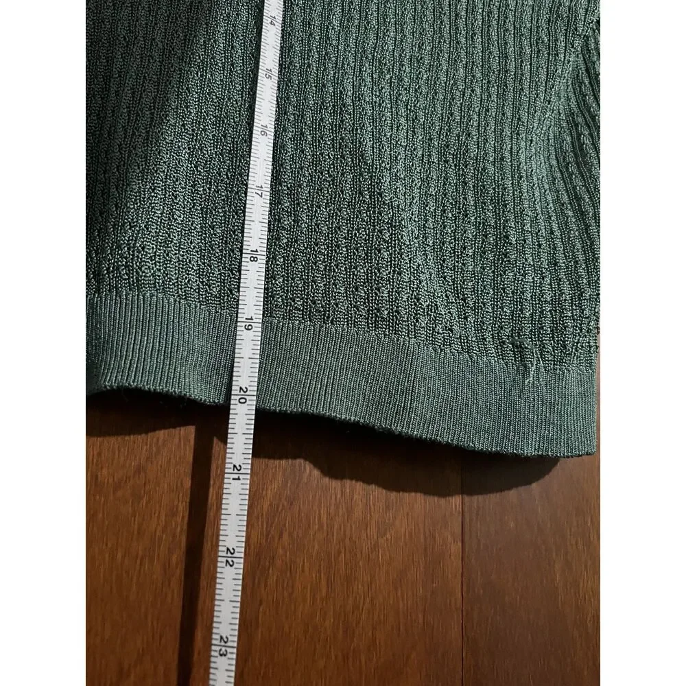 Free People H2O Jade Crew Pullover Open Knit Sweater Oversized Sleeves Viscose L